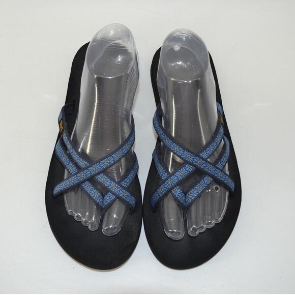 Teva Women's Olowahu flip-flop sandal Kaleidoscope Blissful Blue - Picture 11 of 16
